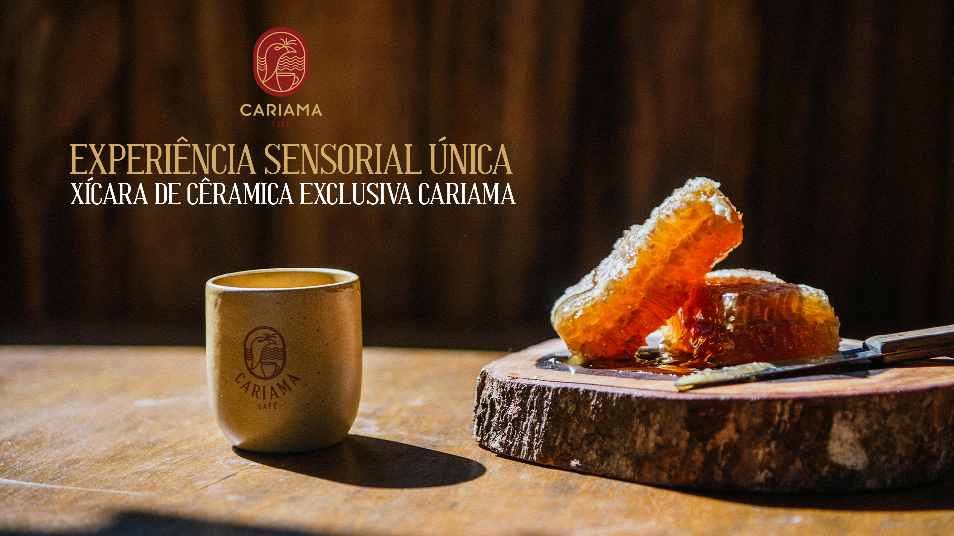 Experi&ecirc;ncia sensorial &uacute;nica com x&iacute;cara Cariama